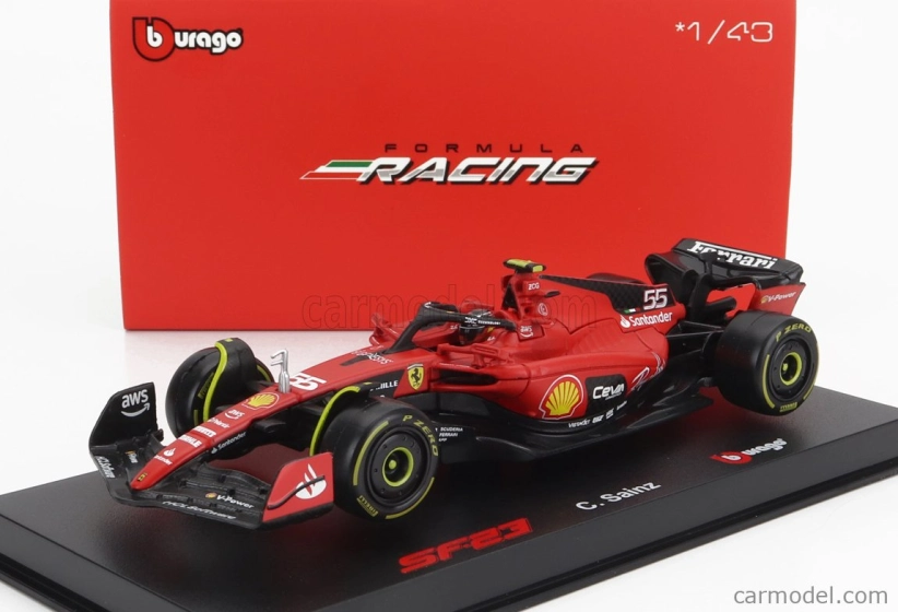 Bburago Ferrari F1 Sf-23 Team Scuderia Ferrari N 55 1:43, červená