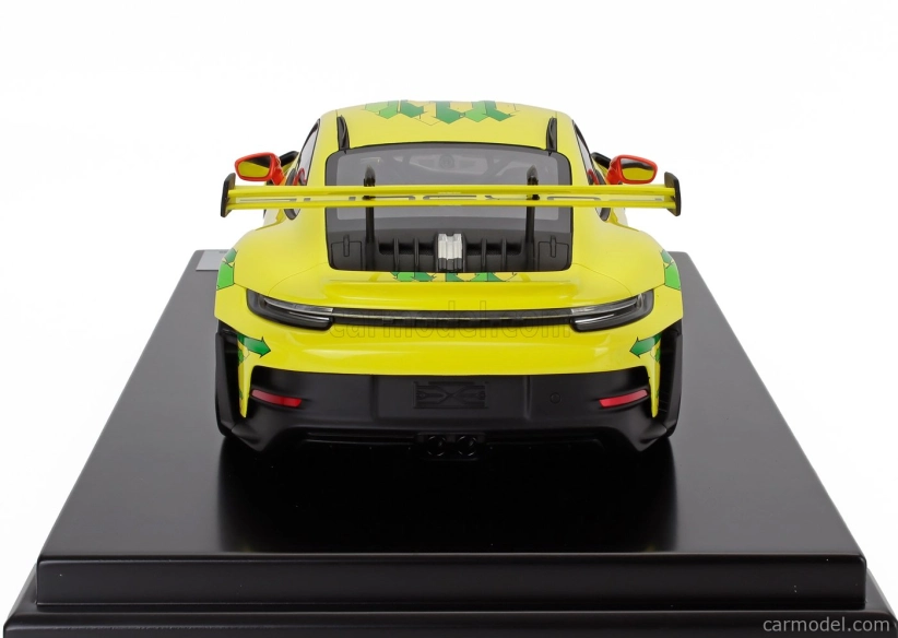 Spark-model Porsche 911 992 Gt3 Rs N 911 Coupe 2023 - Con Vetrina - With Showcase 1:12 Žlutá Zelená
