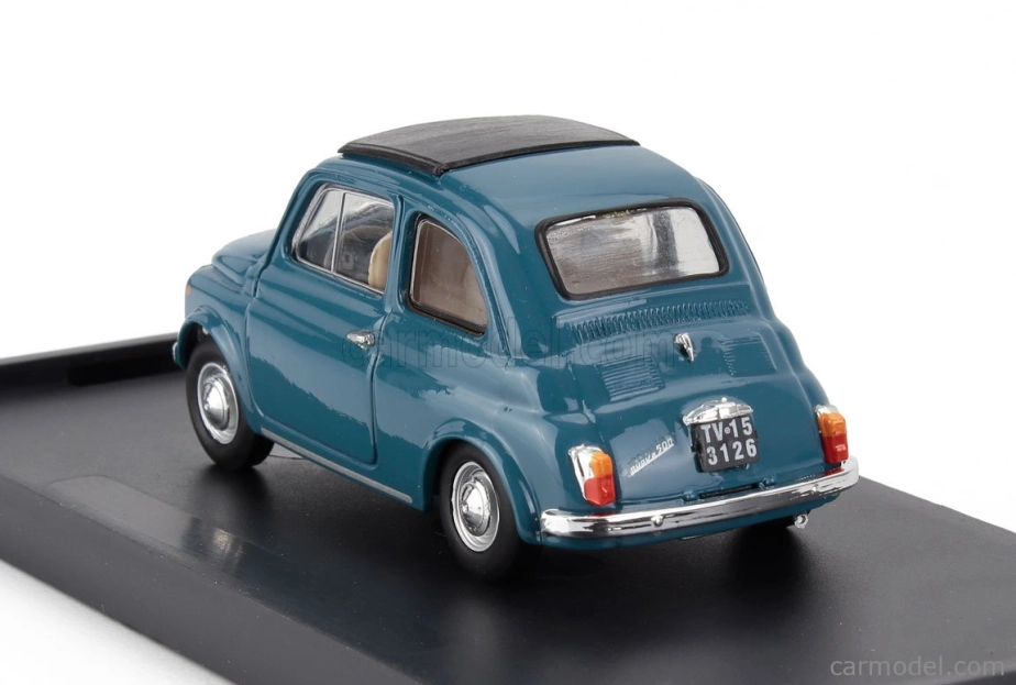 Brumm Fiat 500f Tetto Chiuso - uzavretý 1965 1:43 Modrá stredná
