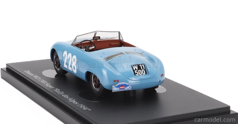 Autocult Denzel Wd 1300 Spider Super N 228 Rally Des Alpes Austria 1954 1:43 Světle Modrá