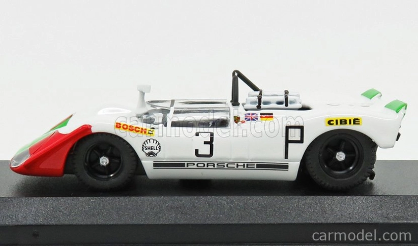 Najlepší model Porsche 908/02 N 3 3. 1000km Nurburgring 1969 Elford - Ahre 1:43 Biela Zelená Červená