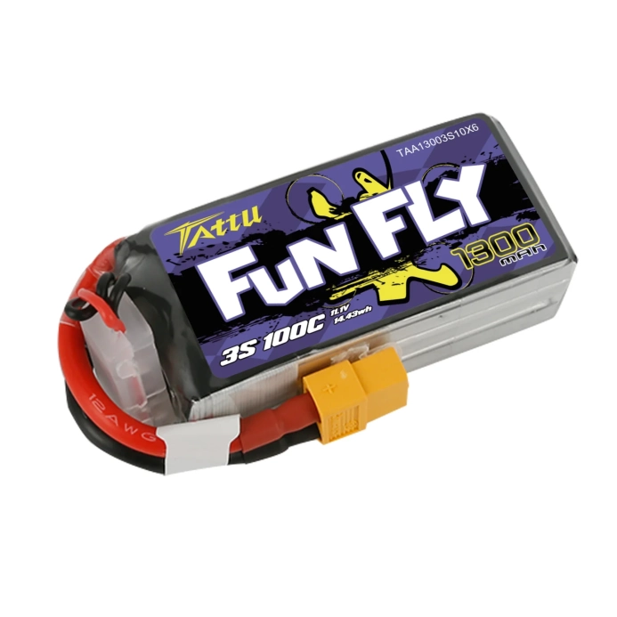 Tattu akumulátor LiPo Funfly Series 1300mAh 11.1V 100C 3S1P XT60 Plug | RCprofi.cz