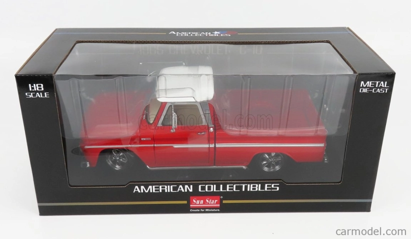 Sun-star Chevrolet C-10 Pick-up Lowrider 2-dverový 1965 1:18 Červená biela