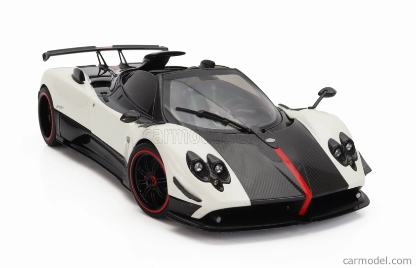 Almost-real Pagani Zonda 5 Cinque Roadster 2009 1:18 Bílý Černý Uhlík