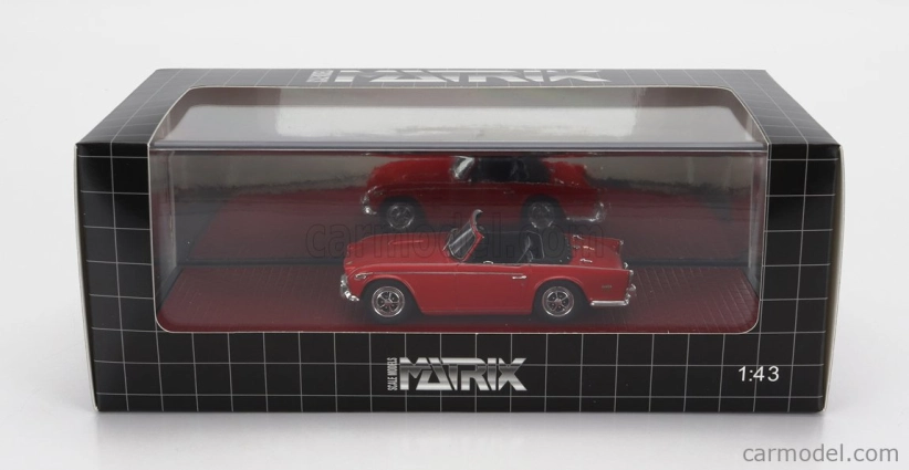 Modely v mierke Matrix Triumph Tr5 Cabriolet Open 1967 1:43 Červená