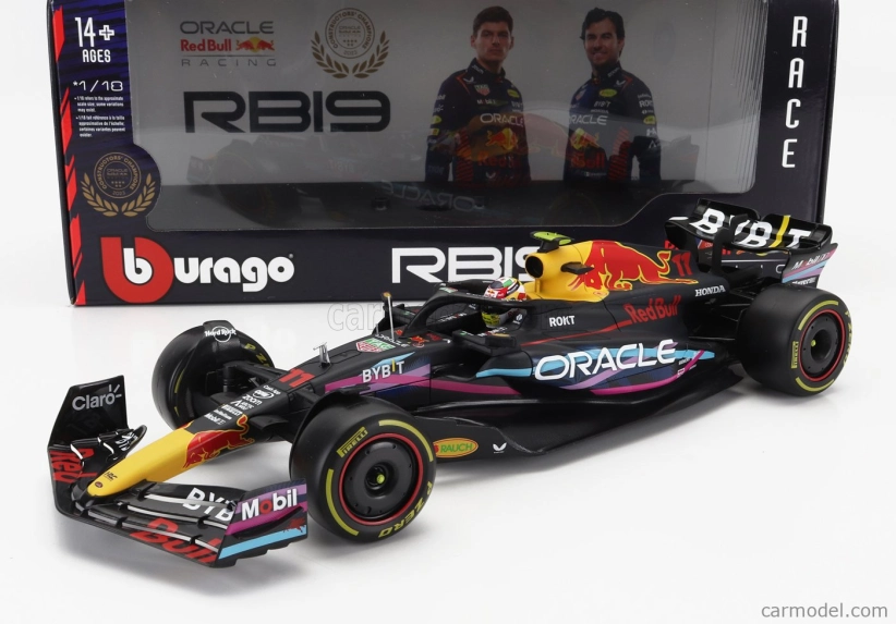Bburago Red bull F1 Rb19 Team Oracle Red Bull Racing N 11 2nd Miami Gp 2023 Sergio Perez 1:18 Matt Blue