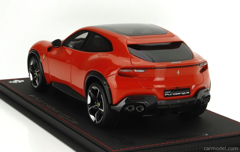 Bbr-models Ferrari Purosangue Suv Panoramic Roof 2022 - Con Vetrina - With Showcase 1:18 Rosso Dino - Světle Červená