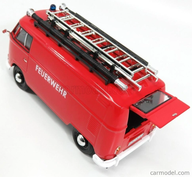 Motor-max Volkswagen T1 Type 2 Van Feuerwehr 1962 1:24 Red