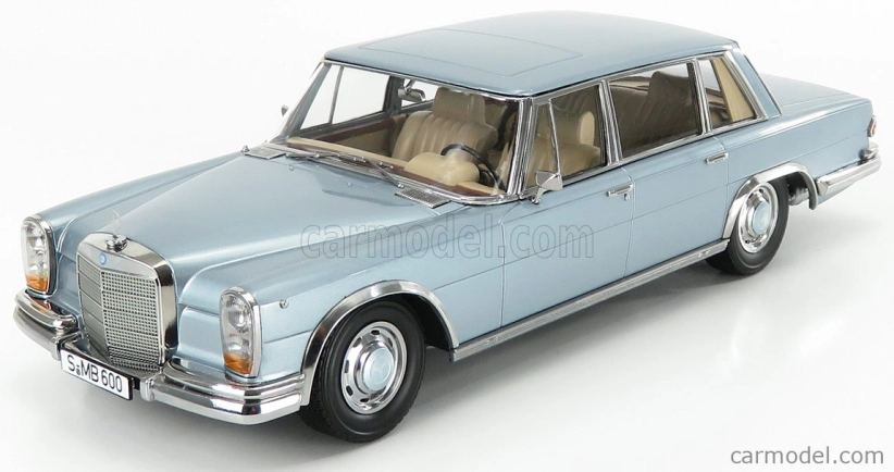 Kk-scale Mercedes benz S-class 600 Pullman (w100) 1963 1:18 Světle Modrá Met