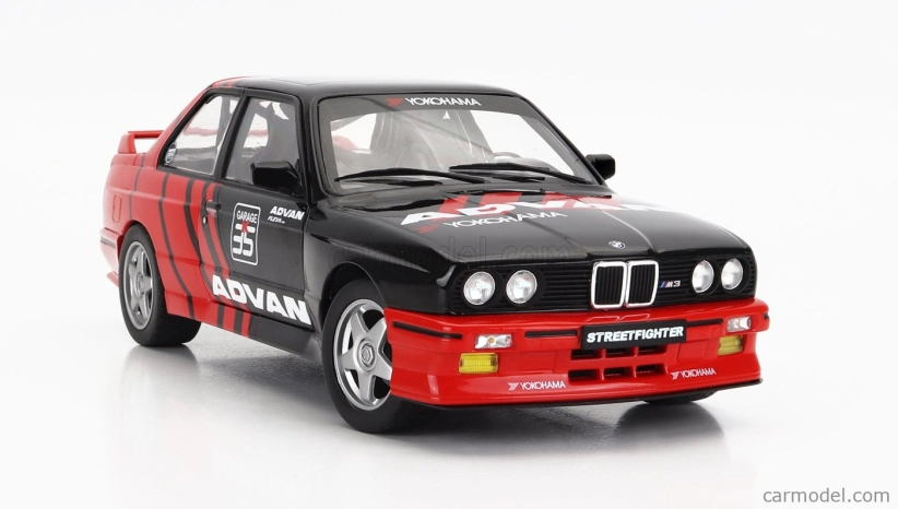 Solido BMW radu 3 M3 (e30) Advan Rally Drift Team 1990 1:18 Červená čierna