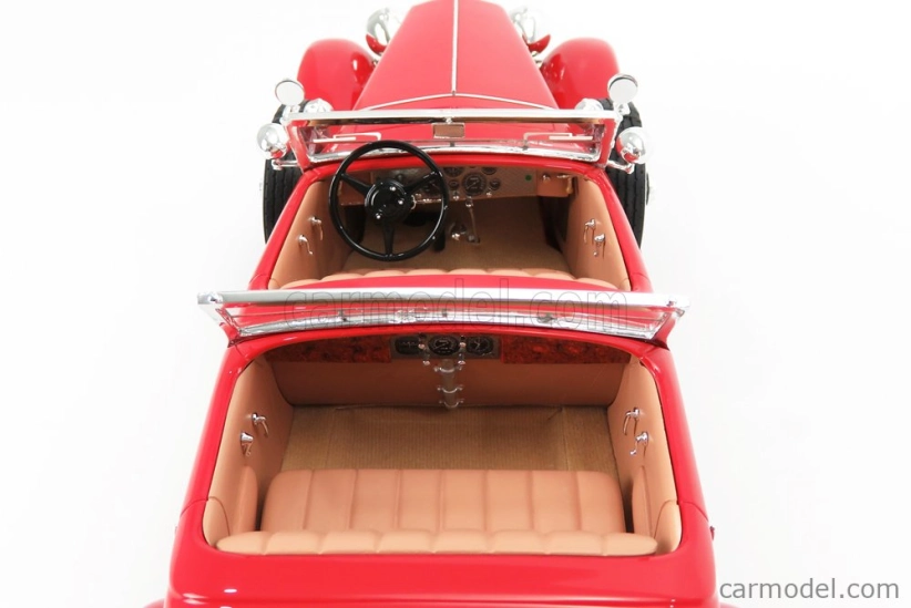 Matrix scale models Duesenberg Sj 2608 Torpedo Pheaton Walker Cabriolet Open 1930 1:18 Red