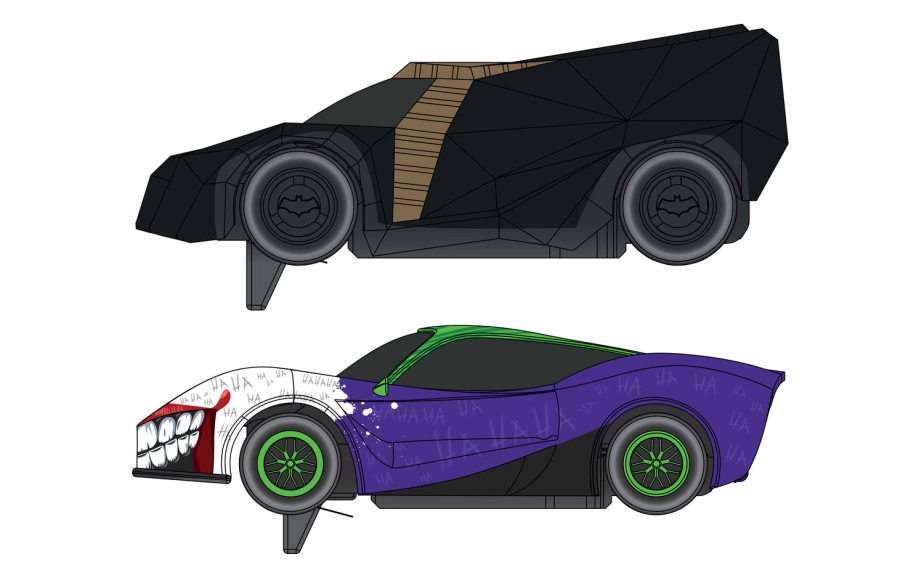 Autodráha MICRO SCALEXTRIC G1155M - Batman vs Joker (Battery Powered) (1:64)