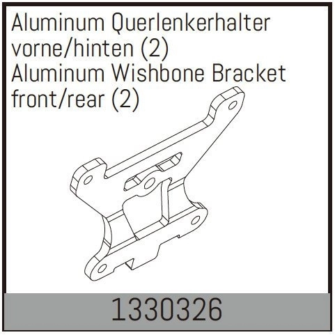 Aluminum Wishbone Bracket front/rear (2)