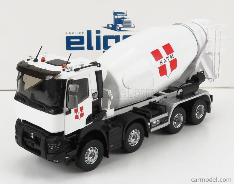 Eligor Renault C430 Satm Truck Cisterna Cement Mix Betoniera 2021 1:43 Biela červená