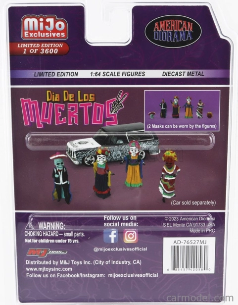 American diorama Figures Set 4x Dia De Los Muertos 1:64 Různé