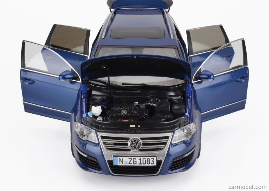 Nzg Volkswagen Passat Variant R36 V6 Sw Station Wagon 2010 1:18 Blu Biscaglia - Modrá