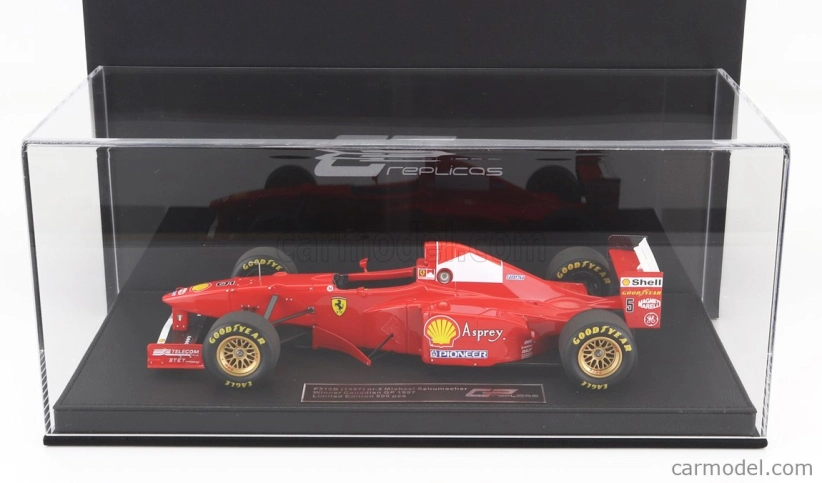 Replika Ferrari F1 F310b Team Scuderia Ferrari Marlboro N 5 Winner Canada Gp 1997 Michael Schumacher - Con Vetrina - S vitrínou 1:18 Červená Biela