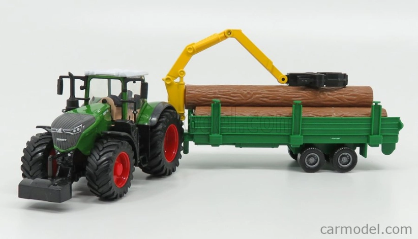 Bburago Fendt Vario 1000 Traktor s přepravníkem dřeva 2016 1:50, zelená