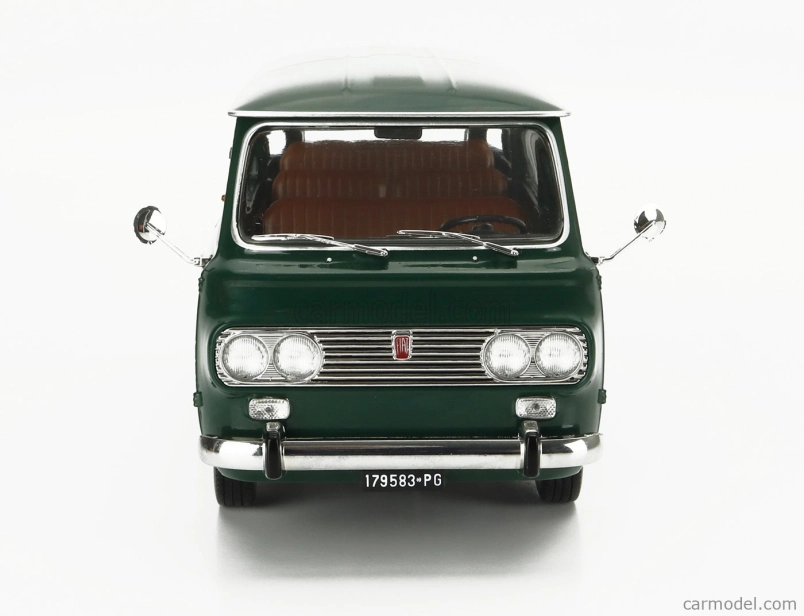 Mitica-diecast Fiat Fiat 850 Familiare Serie-2 1970 – Interno Brown 1:18 Verde Oliva 323 Zelená