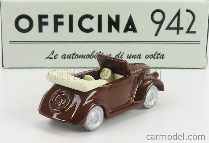 Officina-942 Fiat 500a Cabriolet Carrozzeria Montescani 1939 1:76 Hnedá