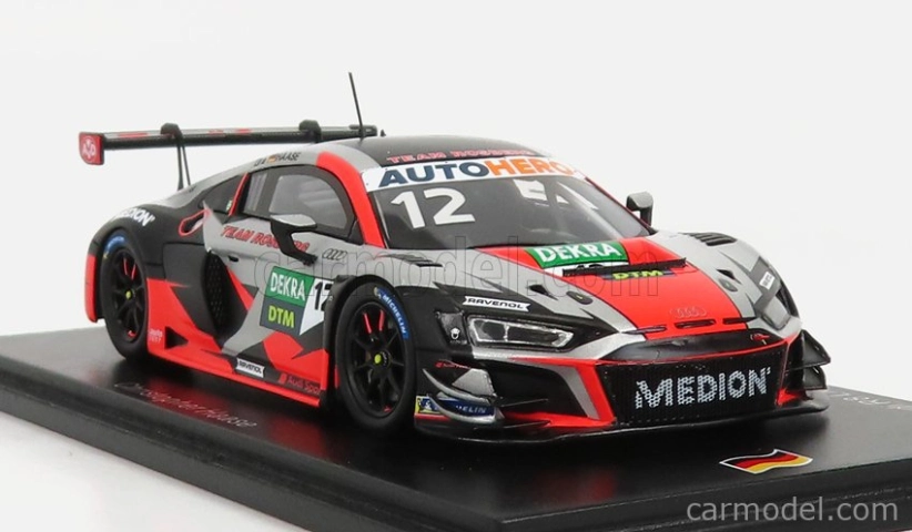 Iskrový model Audi R8 Lms Gt3 Team Rosberg N 12 Dtm Nurburgring 2021 C.haase 1:43 Red Silver Black