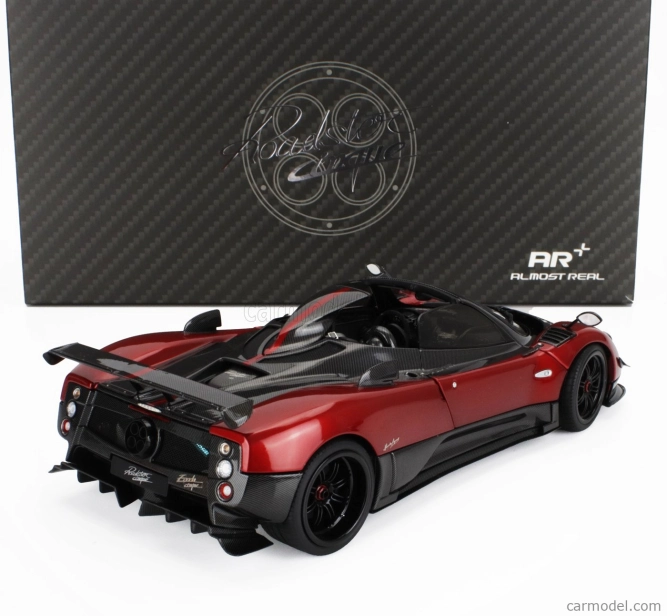 Almost-real Pagani Zonda 5 Cinque Roadster 2009 1:18 Červený Černý Uhlík