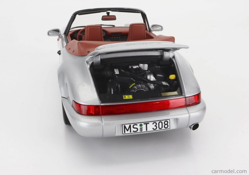 Norev Porsche 911 964 Carrera 2 Cabriolet 1990 1:18 Strieborná