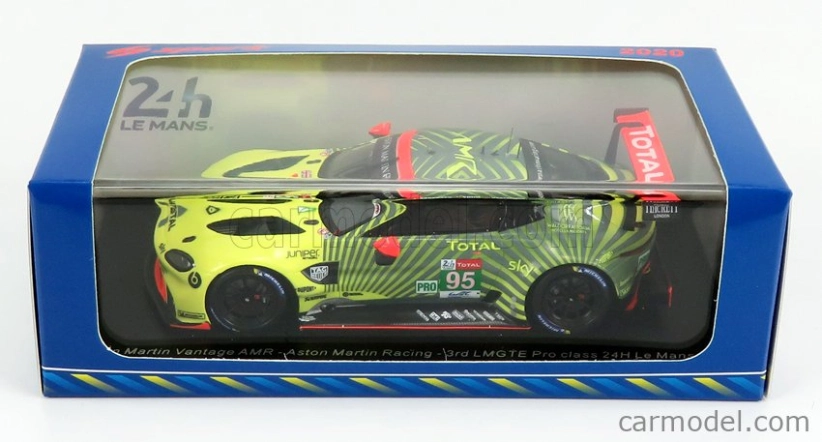 Spark-model Aston Martin Vantage Amr 4.5l Turbo V8 Team Aston Martin Racing N 95 24h Le Mans 2020 M.sorensen - N. Thiim - R.westbrook 1:43 Yellow