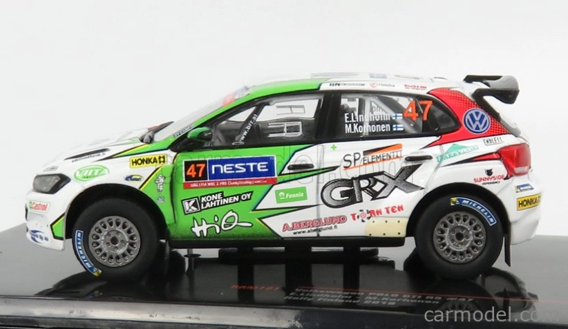 Ixo-models Volkswagen Polo Gti R5 Team Bauhaus N 47 Rally Finland 2019 E.lindholm - M.korhonen 1:43 Biela červená zelená