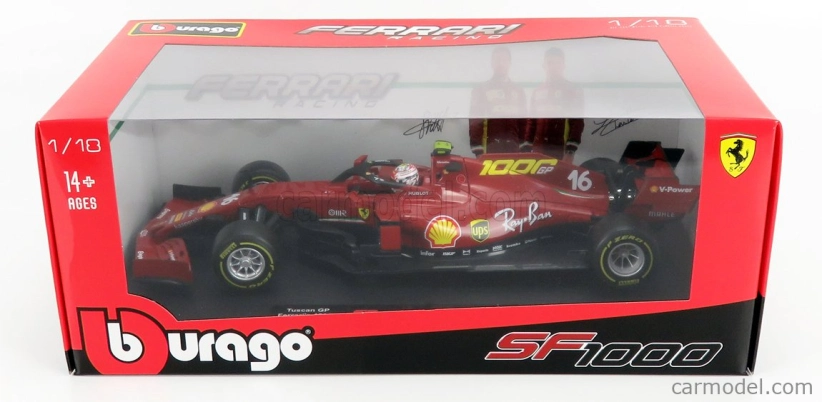 Bburago Ferrari F1  Sf1000 Team Scuderia Ferrari N 16 1:18, červená
