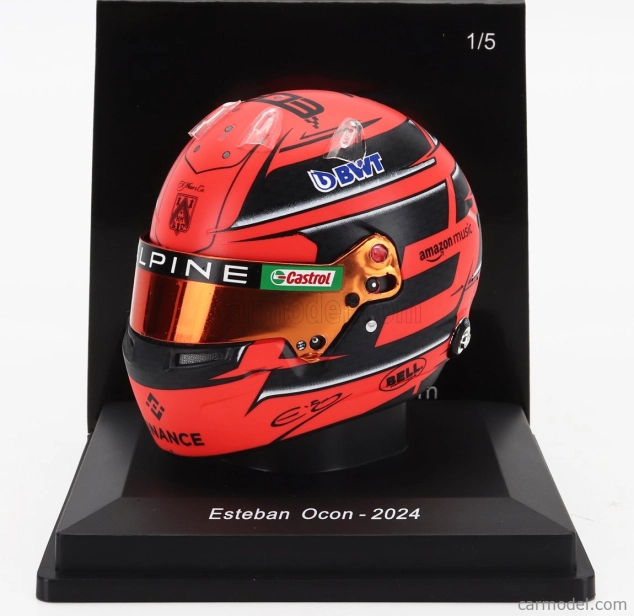 Spark-model Bell helmet Casco Helmet F1 Esteban Ocon Team Bwt Alpine N 31 Season 2024 1:5 Red