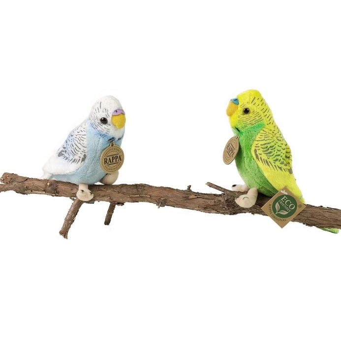 Rappa Plyšová andulka vlnkovaná 12 cm ECO-FRIENDLY sada 2 ks