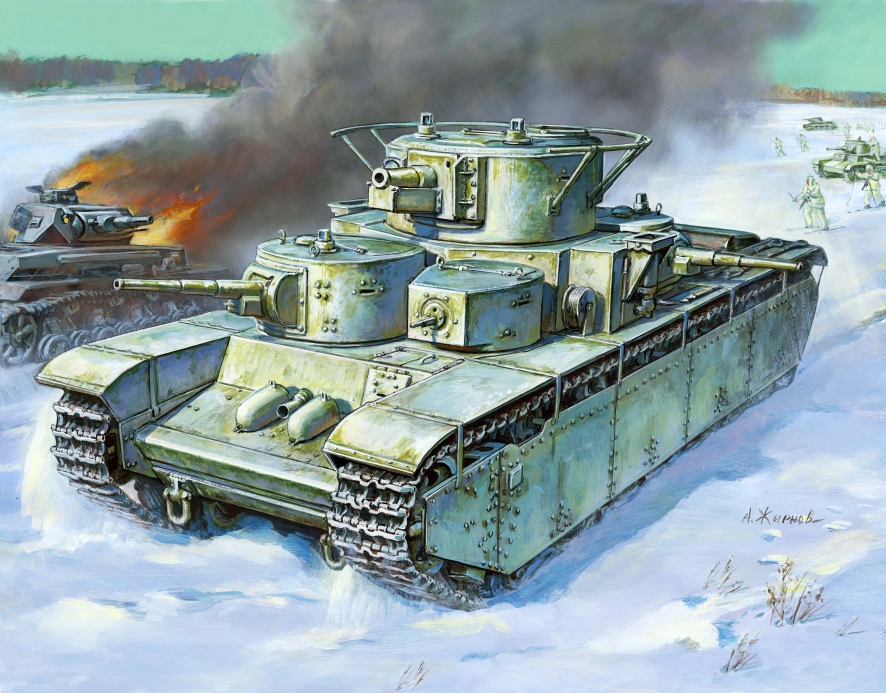 Zvezda Snap Kit - T-35 (1:100)