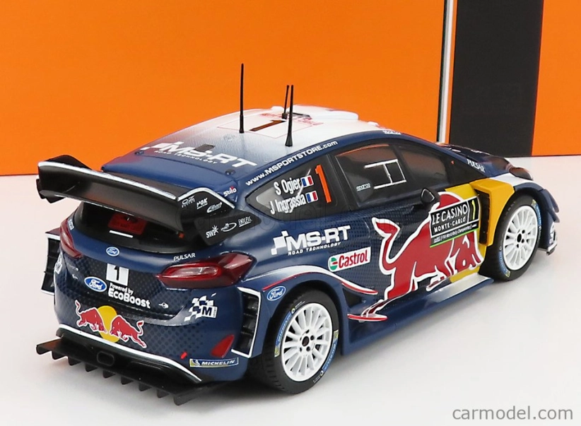 Ixo-models Ford england Fiesta Wrc Red Bull N 1 Winner Rally Montecarlo 2018 S.ogier - J.ingrassia 1:24 Modrá žltá červená