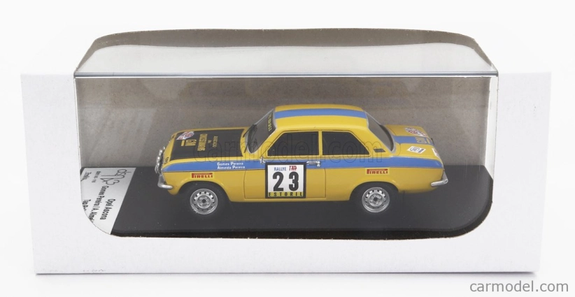 Trofeu Opel Ascona (night Version) N 23 Rally Tap 1974 G.pereira - A.aimeida Pereira 1:43 Žlutá Modrá