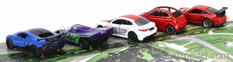 Majorette Porsche Set pěti modelů 1:64