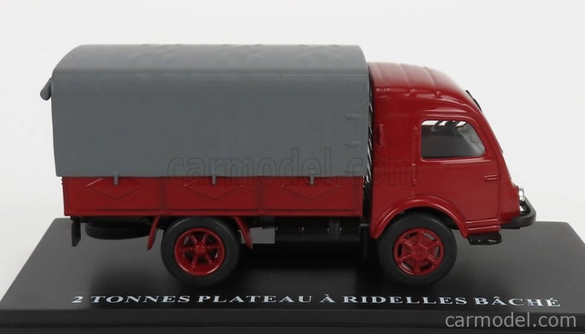 Edicola Renault Truck Telonato 2 Tonnes Plateau A Didelles Bache 1947 1:43 Červená sivá