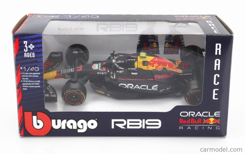 Bburago Red bull F1 Rb19 Team Oracle Red Bull Racing N 11 1:43, tmavě modrá