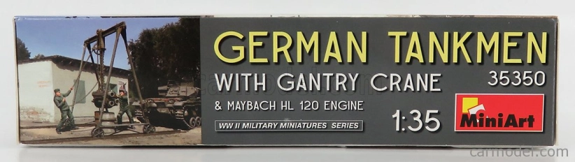 Miniart Figures Soldati - Soldiers Military German Tankmen With Gantry Crane 1944 1:35 /