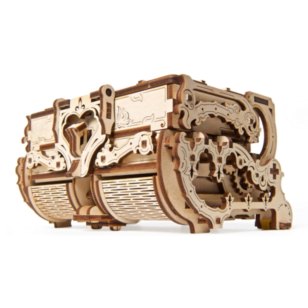 Ugears 3D drevené mechanické puzzle Antique Jewelry Box