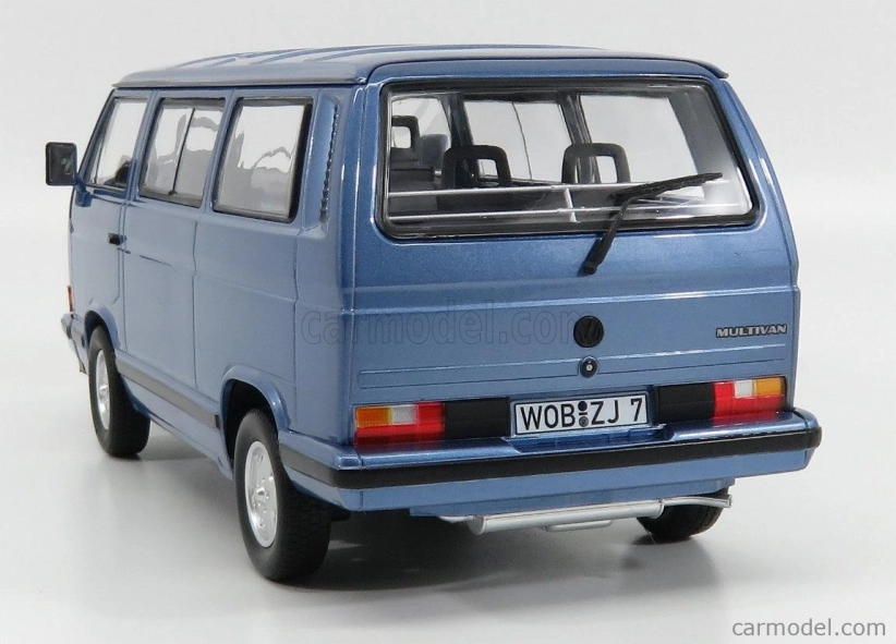 Norev Volkswagen T3 Multivan Minibus Blue Star 1992 1:18 Light Blue Met