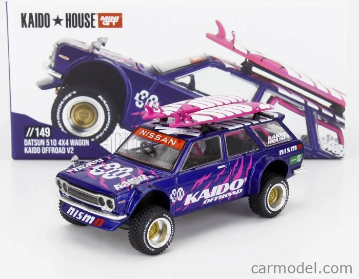 Mini-gt Datsun 510 Kaido House V1 4x4 Sw Station Wagon 1972 1:64 Purple