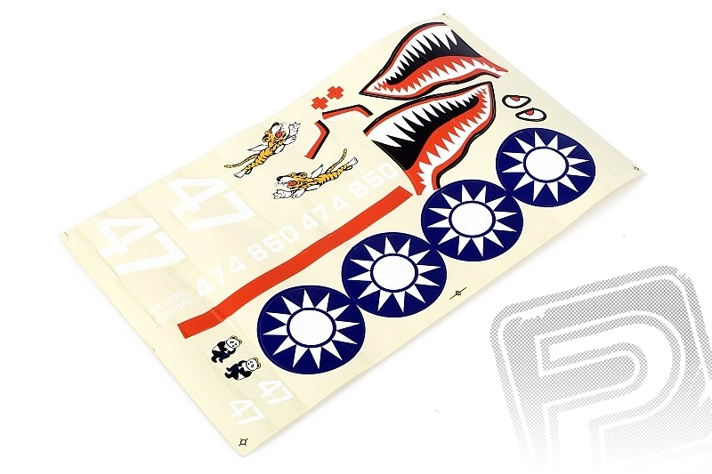 P-40 Warhawk (baby WB) - samolepky