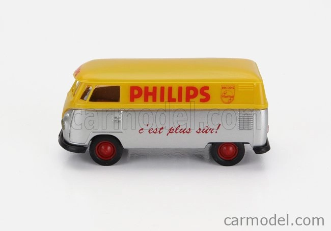 Brekina plast Volkswagen T1 Van Philips 1960 1:87 Stříbrná Žlutá