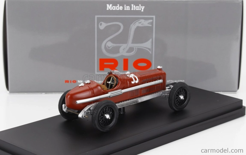 Rio-models Alfa romeo P3 Spider N 30 Klausenrnnen Gp 1932 Rudolf Caracciola 1:43 Červená