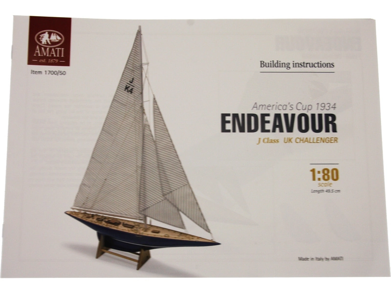 Stavebnica AMATI Endeavour 1934 1:80 s hotovým trupom