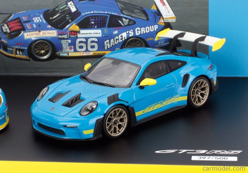 Spark-model Porsche Set 2x 911 996 Gt3 Rs N 66 Racing 2002 + 911 992 Gt3 Rs Coupe 2023 1:43 Různé