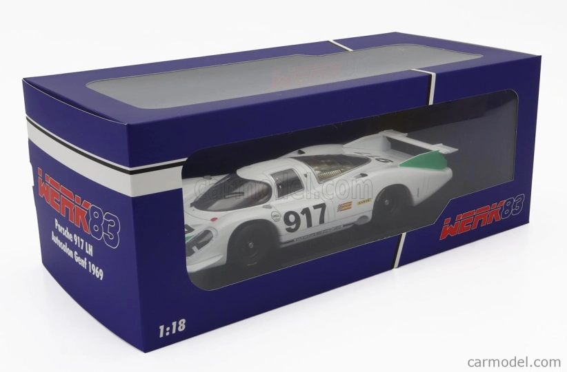 Werk83 Porsche 917lh 4.5l N 917 Geneve Motor Show 1969 1:18 Bílá Zelená