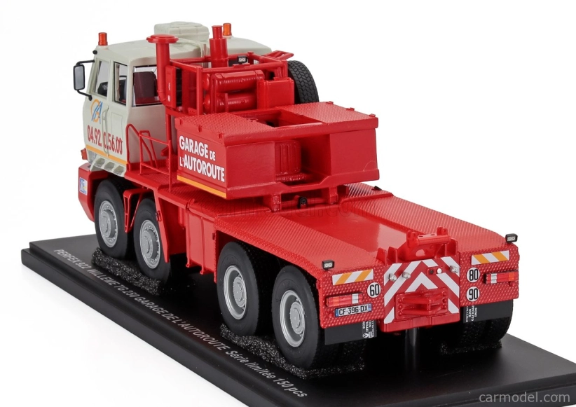 Perfex Willeme Tg250 Truck Garage De L'autoroute Transport 4-assi 1962 1:43 Světle Šedá Červená