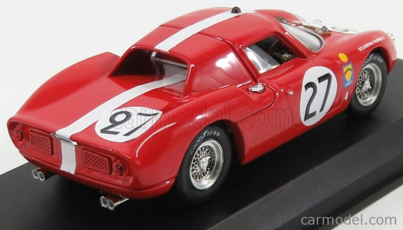 Best-model Ferrari 250lm 3.3l V12 Ch.s N6119 Team Scuderia Filipinetti N 27 6th Le Mans 1965 Dieter Spoerry - Armand Boller 1:43 Červená Bílá